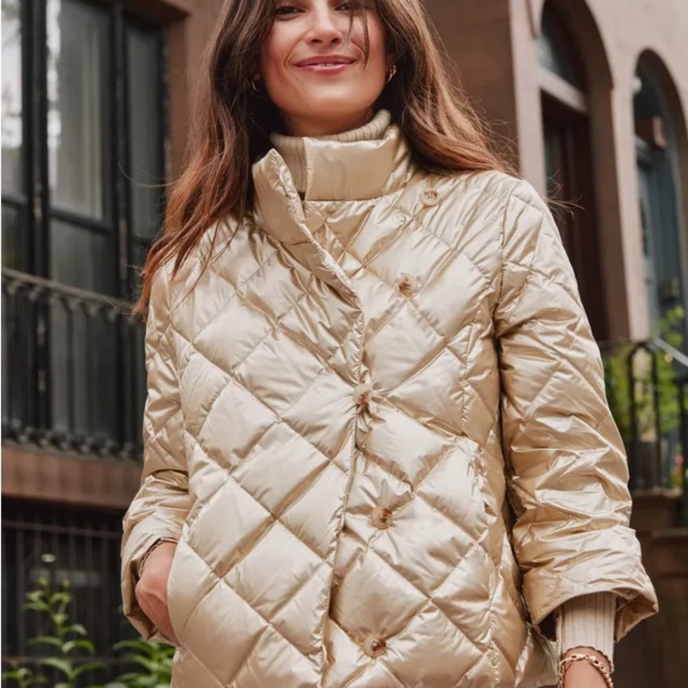 J. McLaughlin Women's Vivian Quilted Gold Jacket
